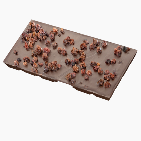 Czekolada Bieszczadzka: czekolada gorzka 70,4% z owocami borówki brusznicy 85g